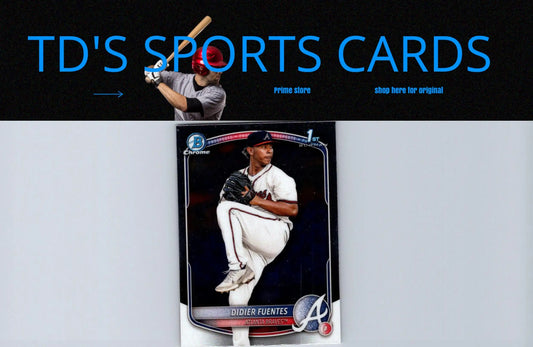 Didier Fuentes Chrome baseball card from 2025 Bowman Fuentes Chrome Prospects series