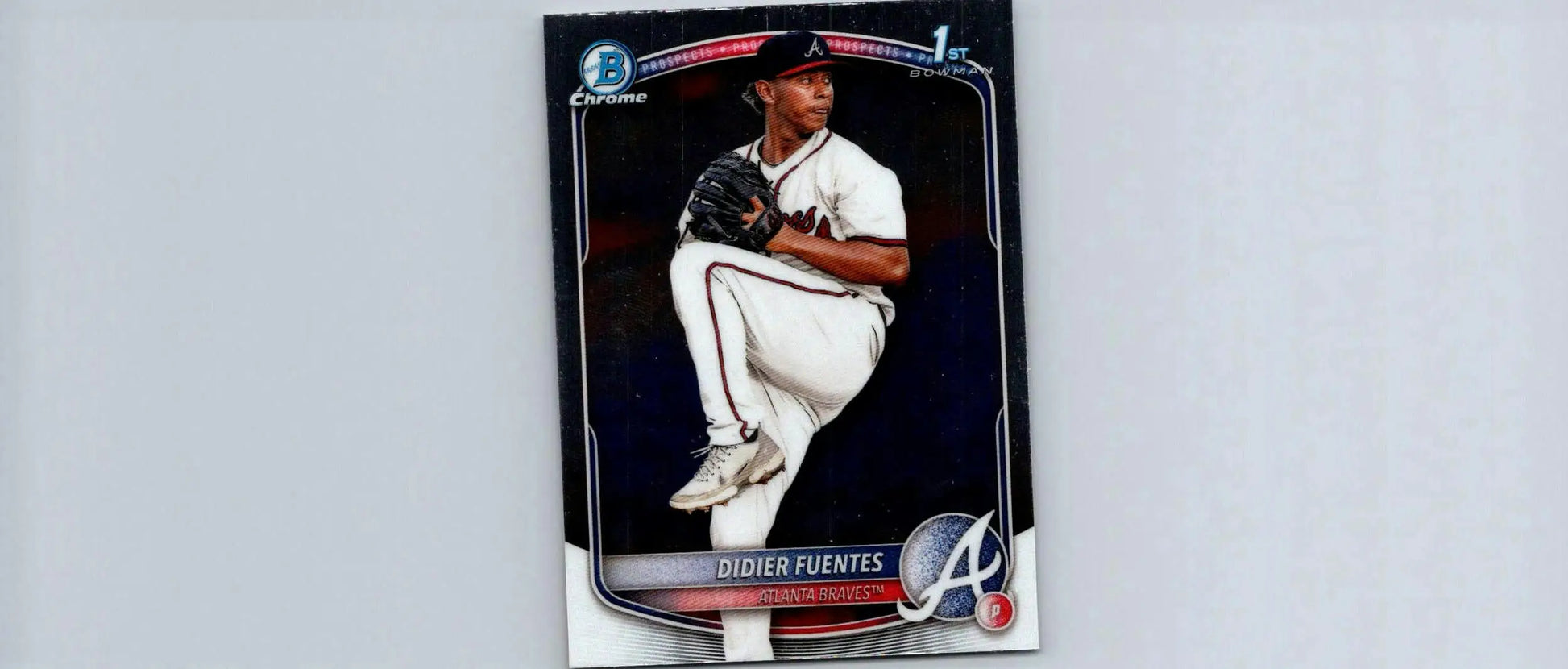 Didier Fuentes chrome baseball card from 2025 Bowman BCP-87 Fuentes Chrome prospects series
