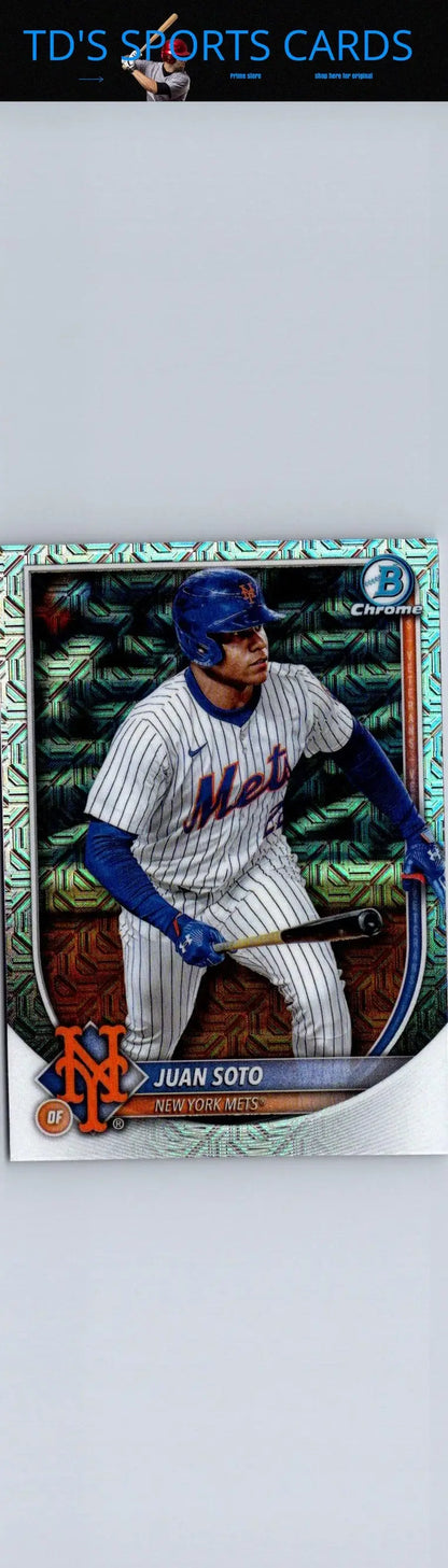 Juan Soto baseball card from 2025 Bowman Mojo Refractor collection