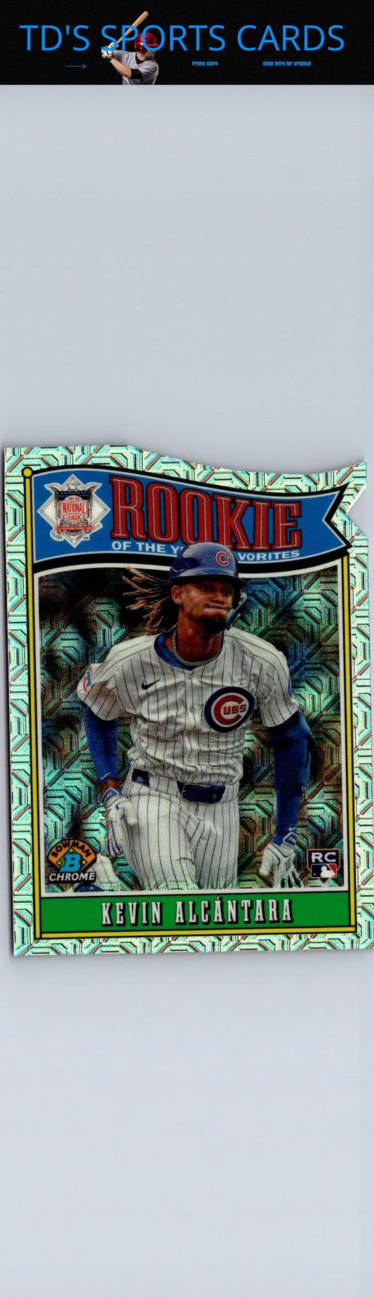 2025 Bowman Kevin Alcántara Rookie of the Year Favorites Mojo Refractor card