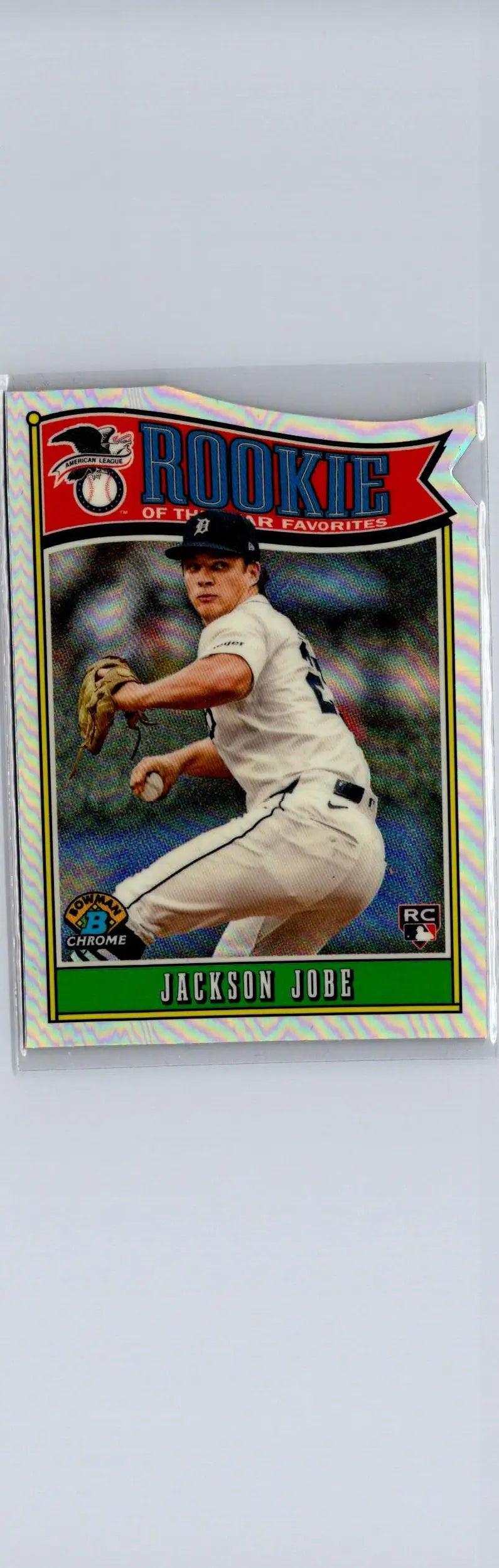 Jackson Jobe rookie baseball card from 2025 Bowman Year Favorites featuring Jackson Jobe