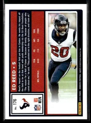 Houston Texans Ed Reed trading card from 2025 Donruss #176 for collectors