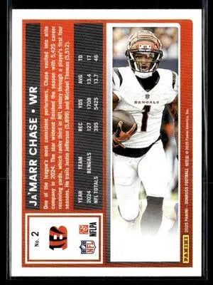 2025 Donruss Ja’marr Chase Cincinnati Bengals football trading card image