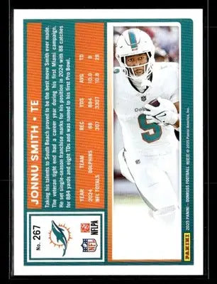 Football trading card of Jonnu Smith from the Miami Dolphins 2025 Donruss #267