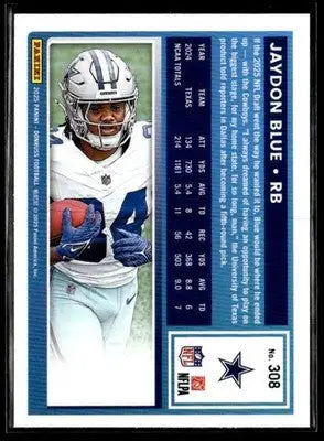 Glossy NFL football trading card of Jaydon Blue Texas Longhorns rated rookies press proof red