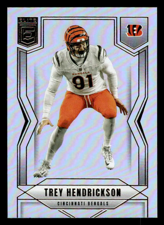 Modern football trading card of Trey Hendrickson in Cincinnati Bengals uniform from Donruss Elite