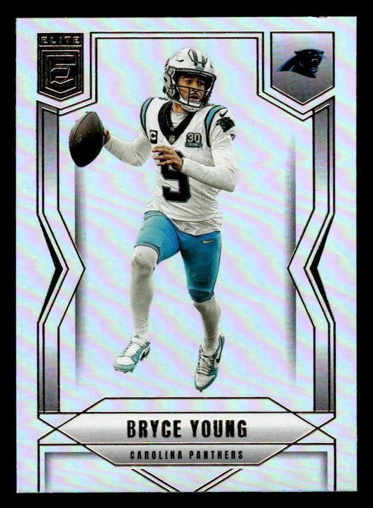 Bryce Young football card from 2025 Donruss Elite featuring Carolina Panthers player