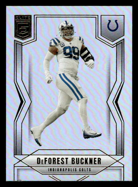 DeForest Buckner Indianapolis Colts trading card from 2025 Donruss Elite series