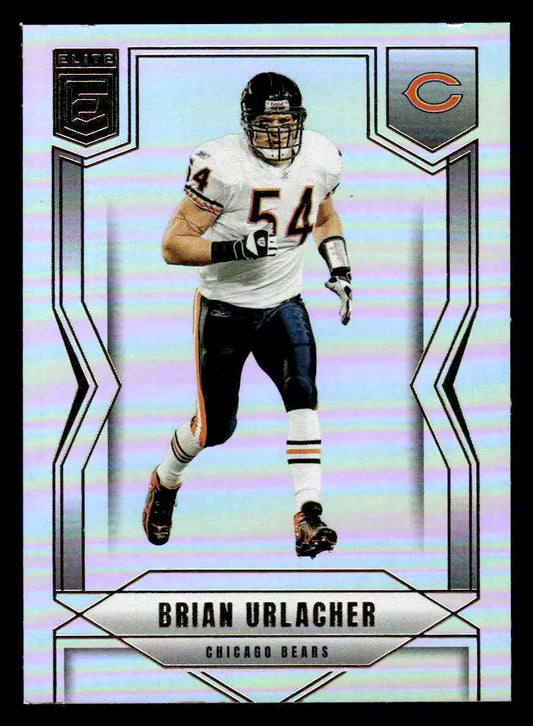 Football trading card featuring Brian Urlacher in Chicago Bears uniform from 2025 Donruss Elite
