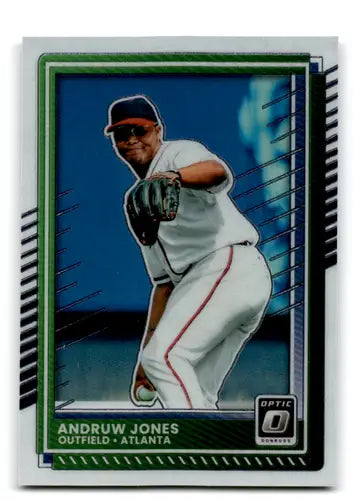 Original gloss Donruss Optic Andruw Jones baseball card from 2025 Donruss Optic series