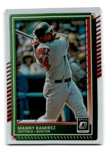 Original gloss Donruss Optic Manny Ramirez baseball card Boston Red Sox NM-MT