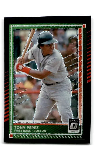Original gloss 2025 Donruss Optic Circles Tony Perez baseball card with donruss optic design