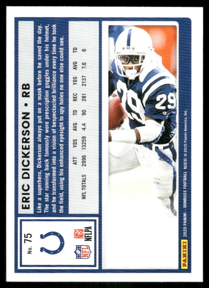 2025 Donruss Press Proof Eric Dickerson #75 Purple Football - Football Card