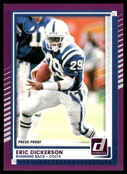 2025 Donruss Press Proof Eric Dickerson #75 Purple Football - Football Card