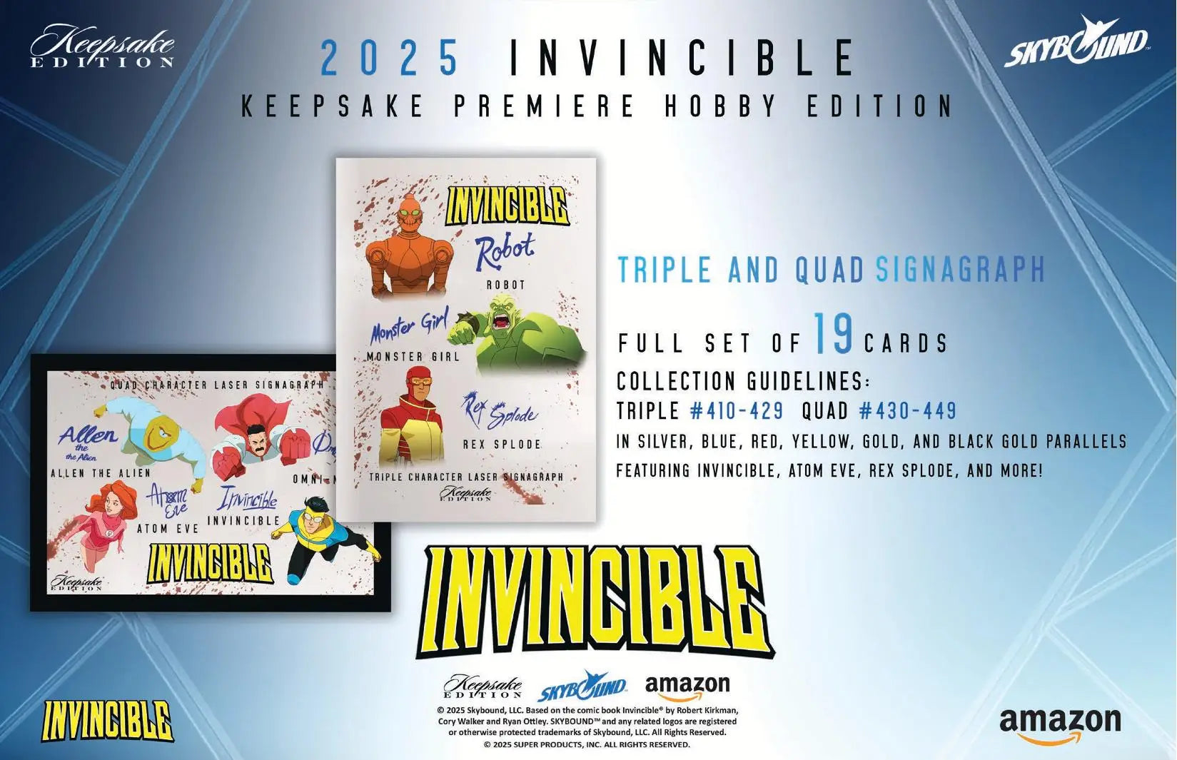 2025 Keepsake Invincible Season 1 Premiere Edition Hobby Pack - Non-Sport Sealed