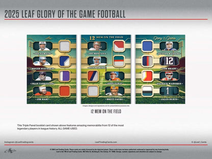 2025 Leaf Glory of the Game Football Hobby Box | Columbia Sports Cards