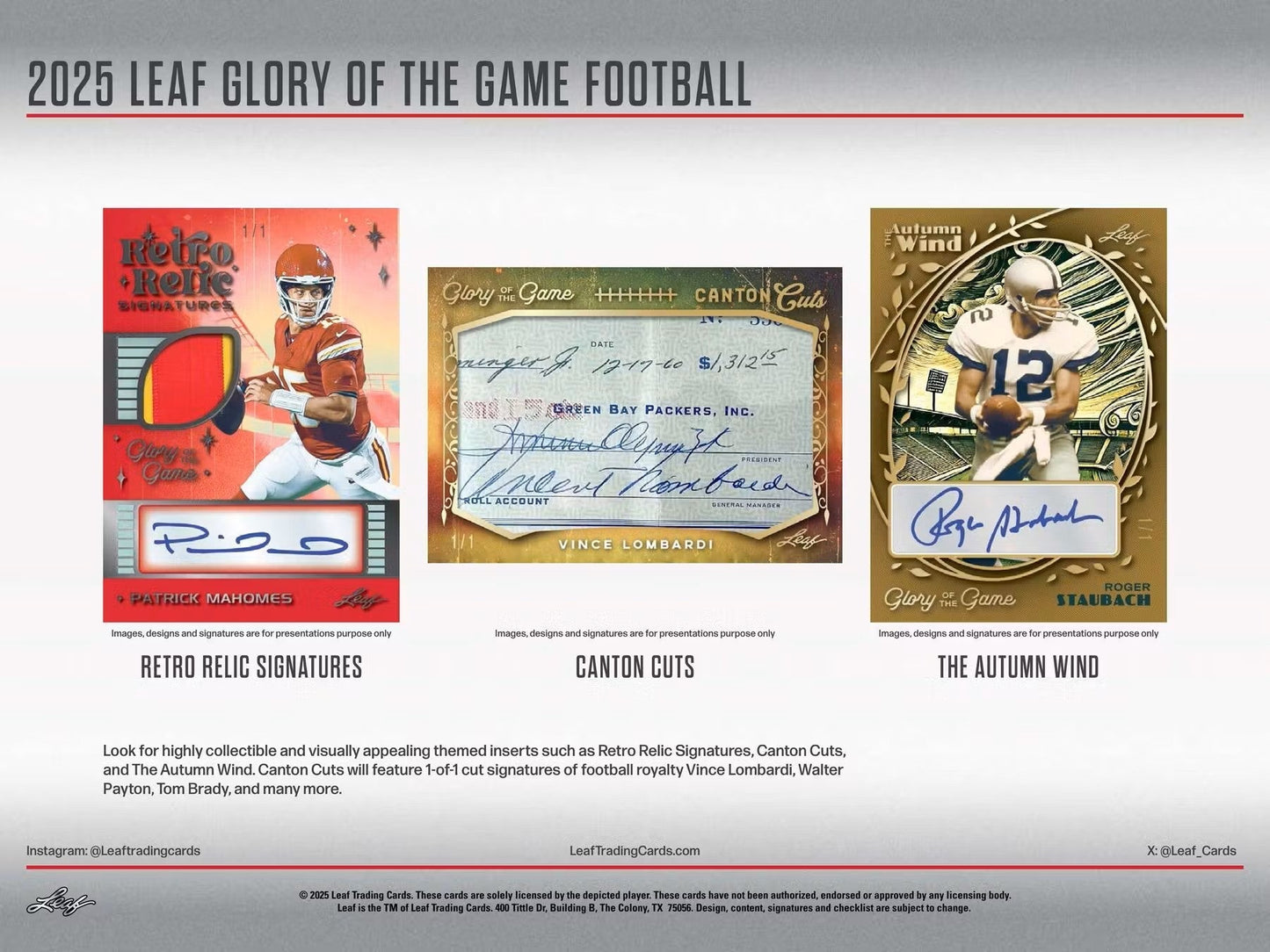 2025 Leaf Glory of the Game Football Hobby Box | Columbia Sports Cards