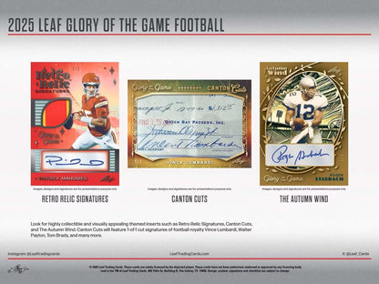 2025 Leaf Glory of the Game Football Hobby Box | Columbia Sports Cards