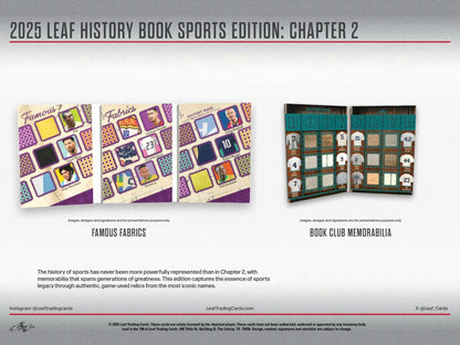 2025 Leaf History Book Sports Edition: Chapter 2 Hobby Box | Columbia Sports Cards
