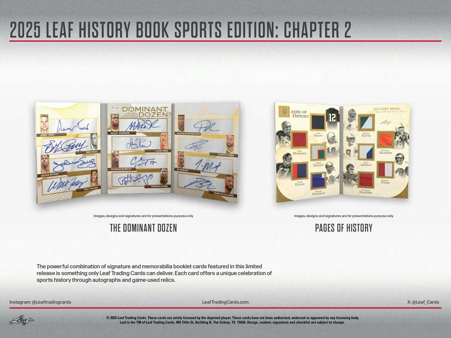 2025 Leaf History Book Sports Edition: Chapter 2 Hobby Box | Columbia Sports Cards