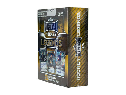 2025 Leaf Metal Legends Hockey Hobby Box with Leaf Metal Legends and three metal autographs