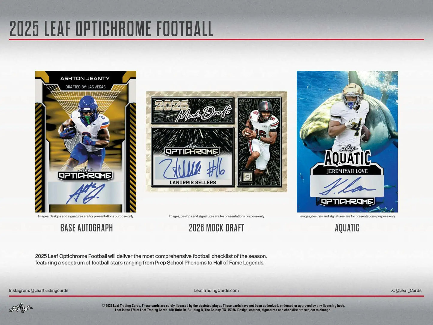 2025 Leaf Optichrome Football Hobby Jumbo Box | Columbia Sports Cards - Sports Card Hobby Boxes