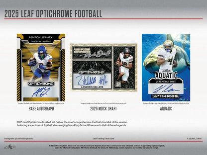 2025 Leaf Optichrome Football Hobby Jumbo Box | Columbia Sports Cards - Sports Card Hobby Boxes