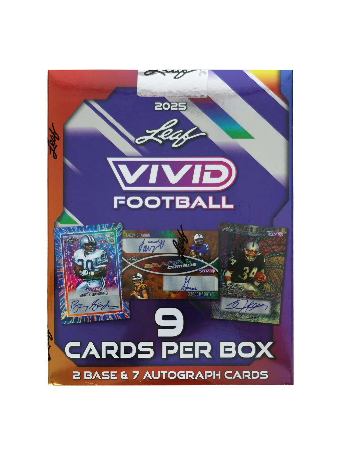 2025 Leaf Vivid Football Hobby Box | Columbia Sports Cards