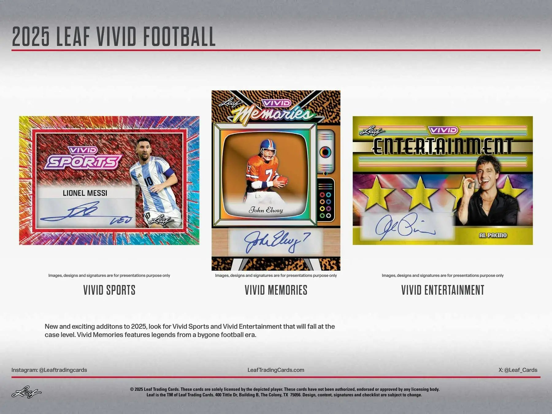 2025 Leaf Vivid Football Hobby Jumbo Box | Columbia Sports Cards - Sports Card Hobby Boxes