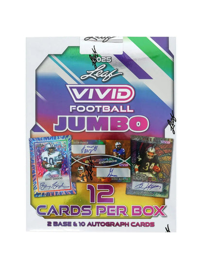 2025 Leaf Vivid Football Hobby Jumbo Box | Columbia Sports Cards - Sports Card Hobby Boxes