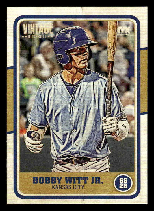 Baseball trading card of Bobby Witt Jr. from Kansas City Royals 2025 Onyx Vintage