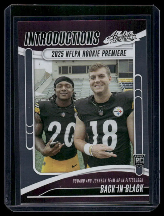 2025 Panini Absolute Football Introductions Will Howard Kaleb Johnson #I-WHD RC - Trading Cards