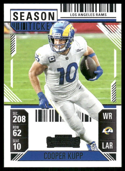 Panini Contenders Cooper Kupp football trading card from 2025 Panini Contenders series