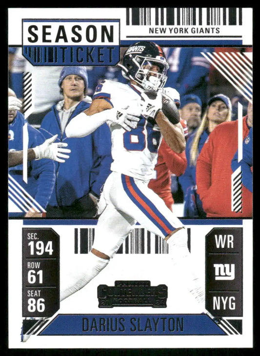 Panini Contenders Football Darius Slayton trading card from 2025 Panini Contenders Football