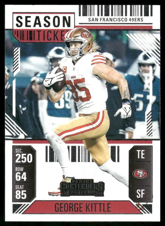 George Kittle football card from 2025 Panini Contenders Football series
