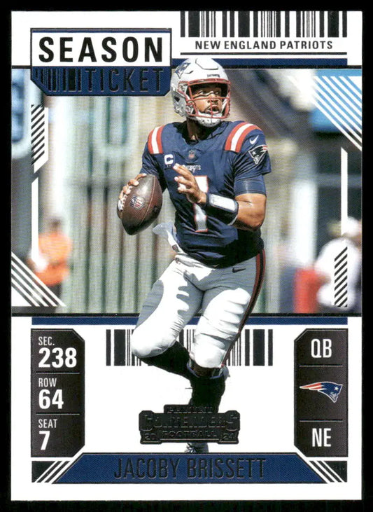 Collectible Panini Contenders Football Jacoby Brissett card from 2025 Panini Contenders Football