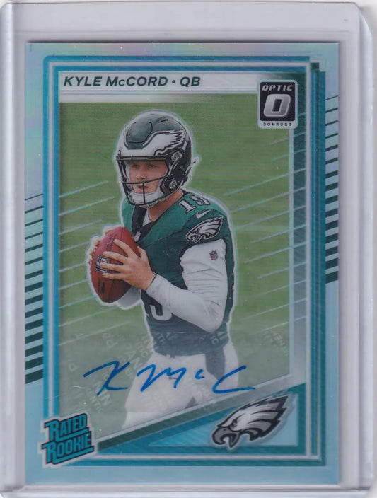 2025 Panini Donruss Optic Auto #325 Kyle McCord - Philadelphia Eagles - Football Trading Card