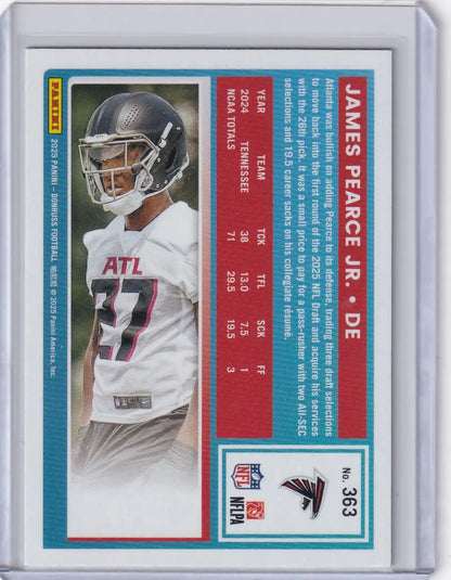 2025 Panini Donruss Press Proof 21/199 #363 James Pearce - Atlanta Falcons