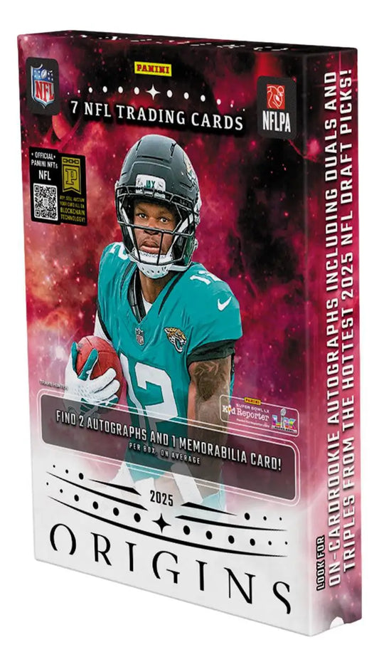 Panini NFL trading card box from 2025 Origins Football Hobby Box