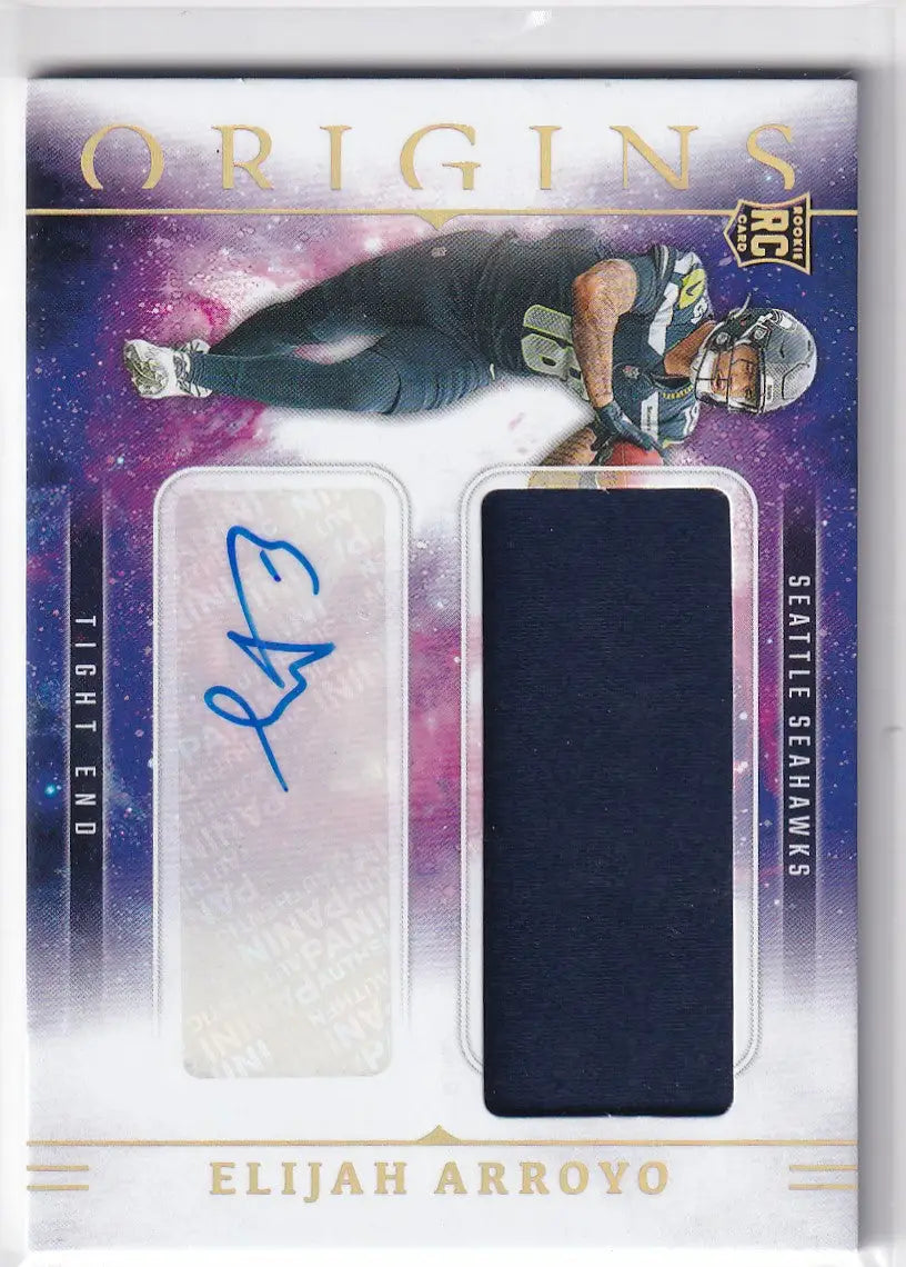 2025 Panini Origins RPA Patch Auto #RJJ-EAO Elijah Arroyo - Seattle Seahawks - Football Trading Card