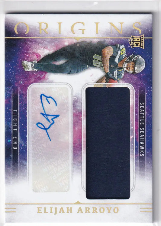 2025 Panini Origins RPA Patch Auto #RJJ-EAO Elijah Arroyo - Seattle Seahawks - Football Trading Card