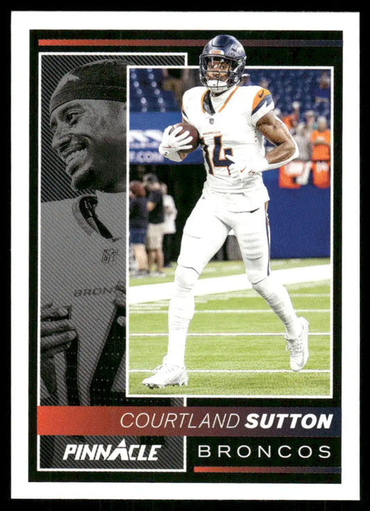 2025 Panini Pinnacle Encore Courtland Sutton football trading card display