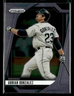 Baseball trading card of Adrian Gonzalez from Panini Prizm featuring San Diego Padres