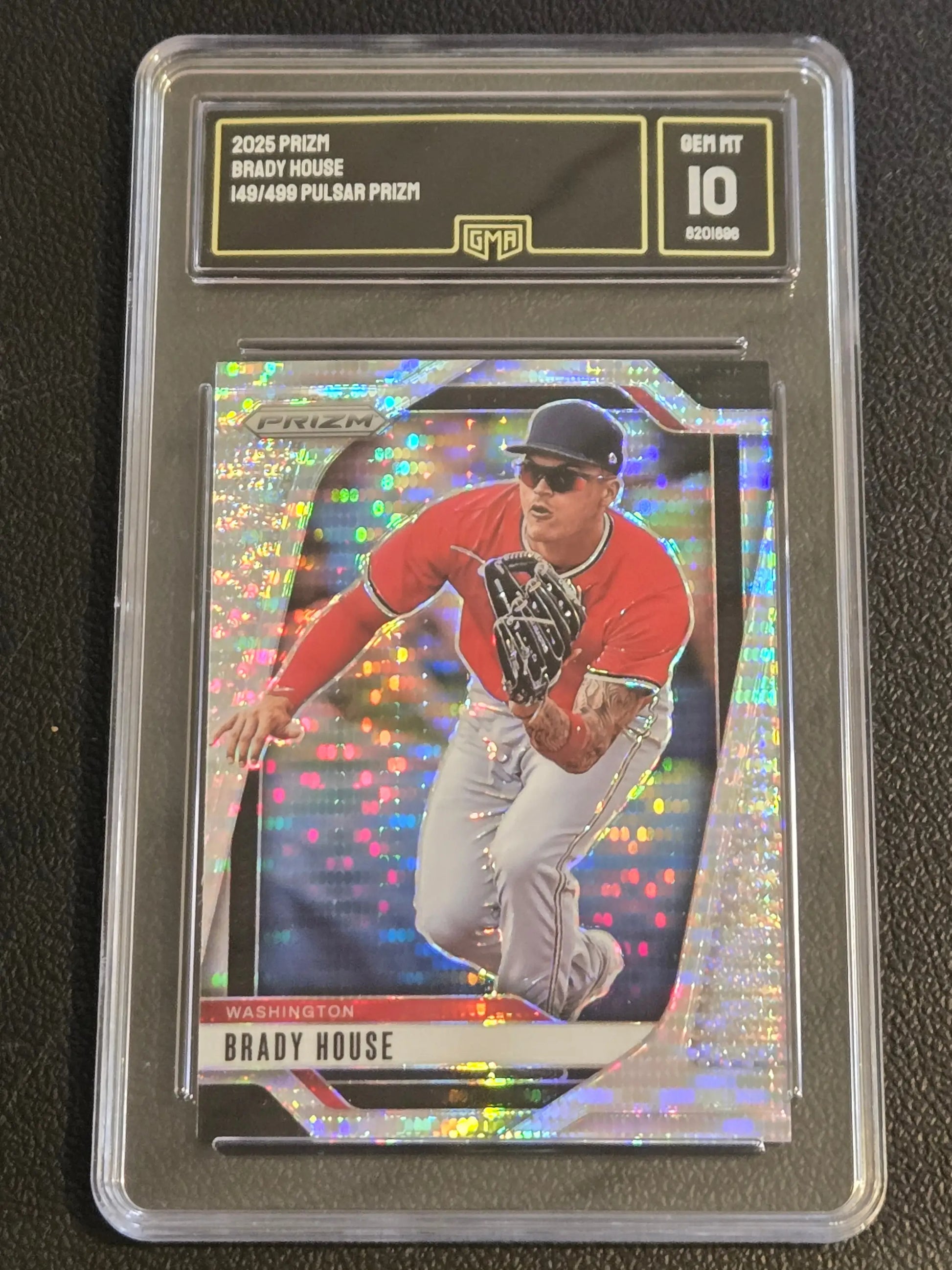2025 Panini Prizm Brady House Pulsar Prizm GMA 10 card #/499 high grade