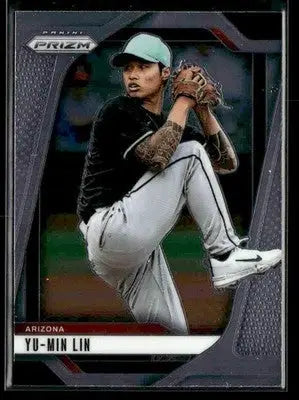Baseball card of Yu-Min Lin from Arizona Diamondbacks in Panini Prizm 2025 series