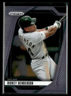 Rickey Henderson baseball trading card from Panini Prizm 2025 Oakland Athletics