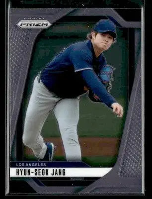 Baseball trading card of Hyun-Seok Jang in blue uniform from Panini Prizm Los Angeles Dodgers