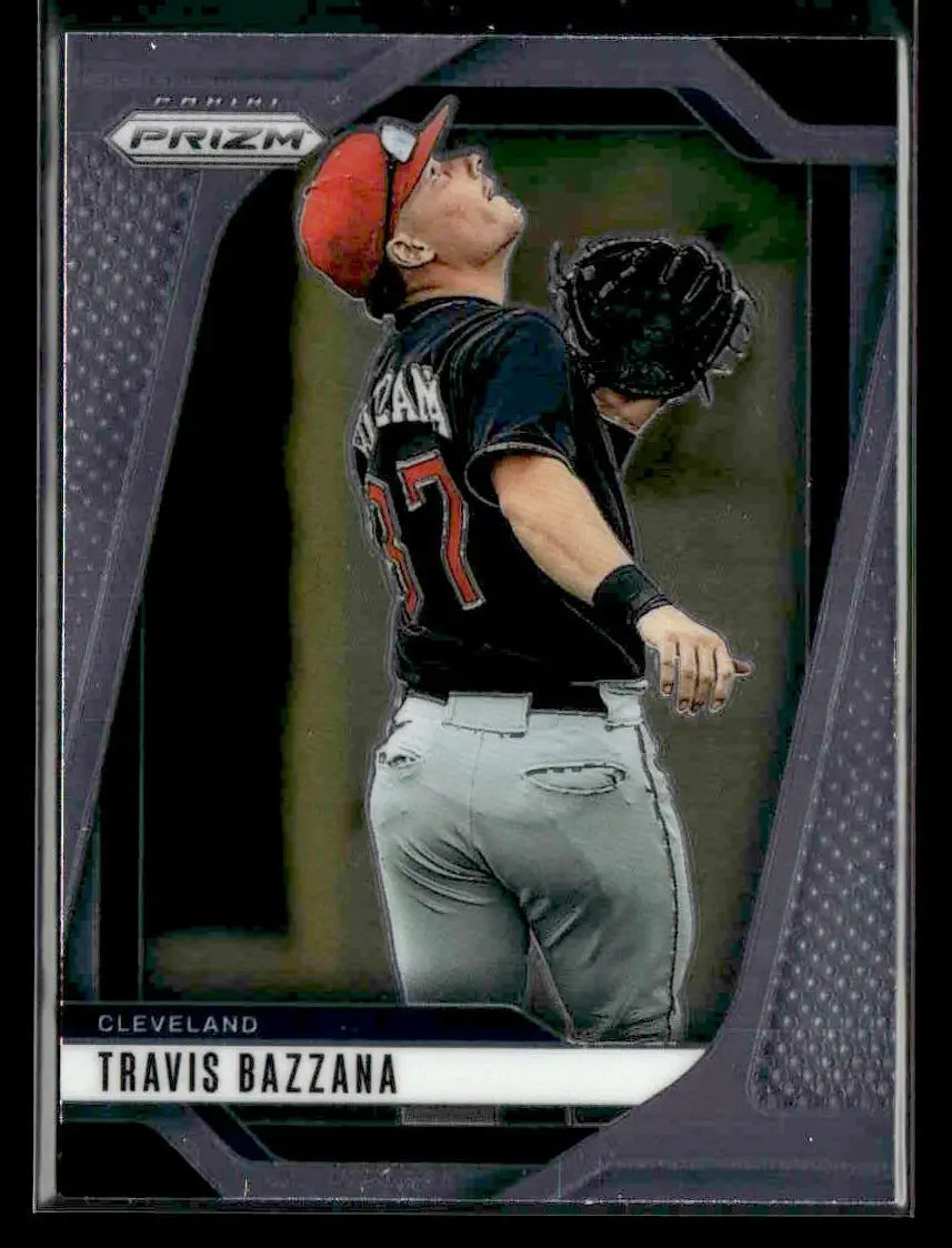 Baseball trading card of Travis Bazzana from Panini Prizm 2025 Cleveland Guardians