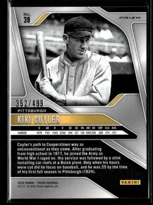 Panini Prizm Kiki Cuyler Pulsar Prizm baseball card from 2023 set, numbered #/499