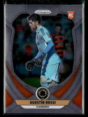 Collectible Panini Prizm FIFA Club World Cup card of Agustin Rossi in light blue uniform